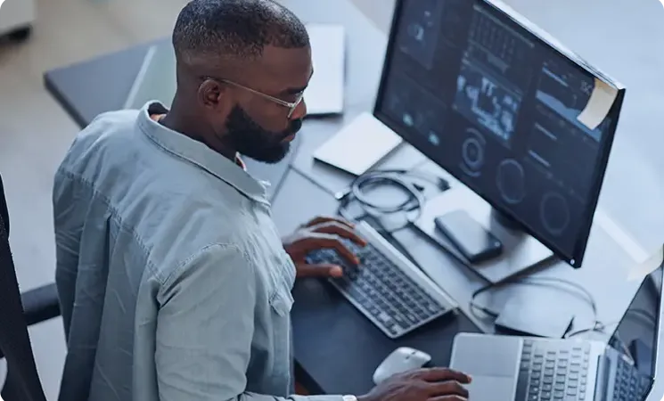 Man at laptop
